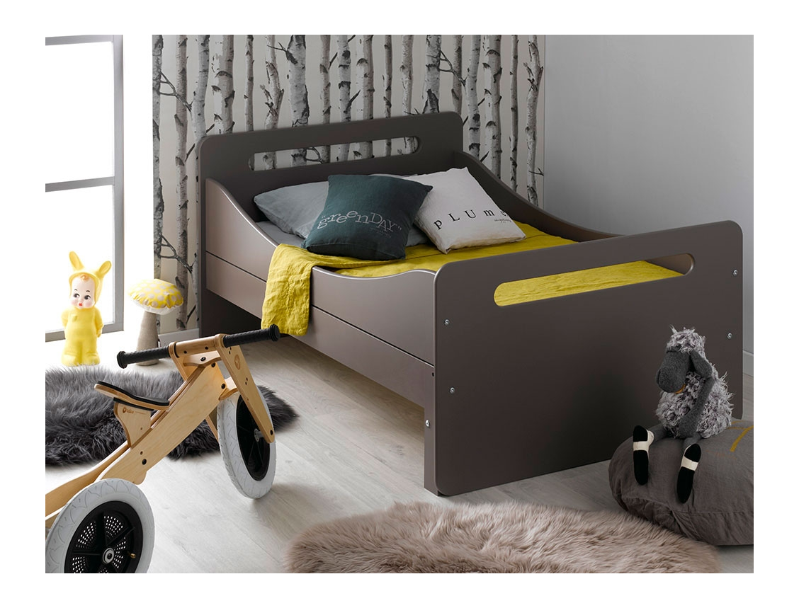 Taupe convertible children's bed