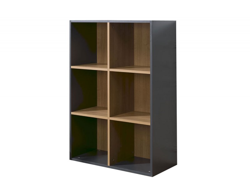 6-compartment anthracite design storage cube