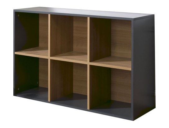 Cubo 6 compartimentos de almacenaje antracita
