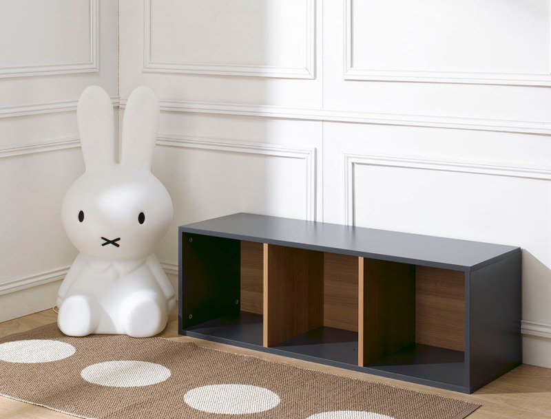 3-compartment anthracite storage cube