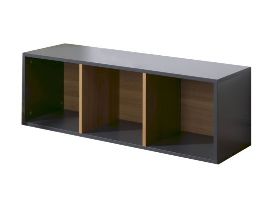 Cubo de almacenamiento 3 compartimentos antracita