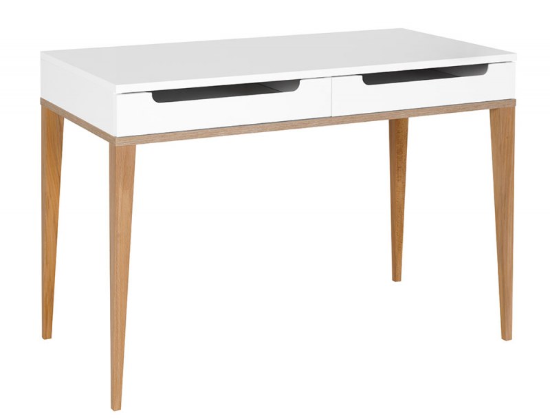 Witte en eiken Evidence One kinderbureau met twee laden