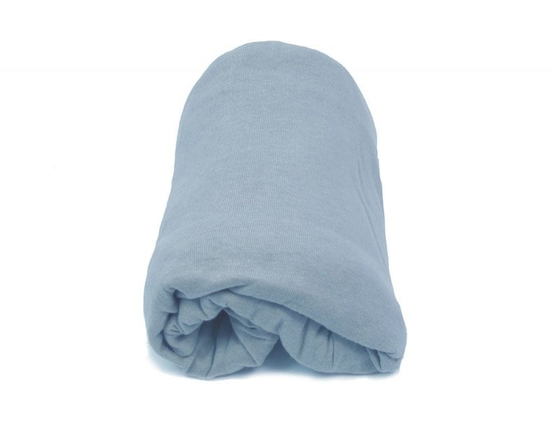 Drap housse 60x120 cm Bleu 100 % coton