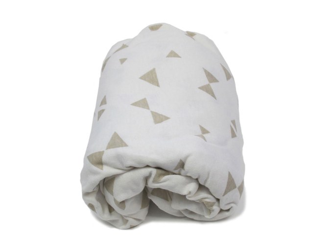 Taupe Bows Fitted Sheet 60x120