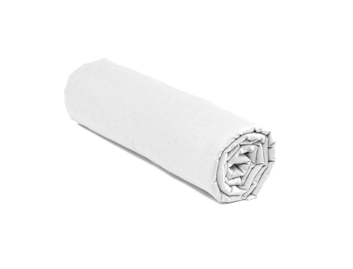 Drap housse blanc 140x200, 100% coton et de Fabrication Française