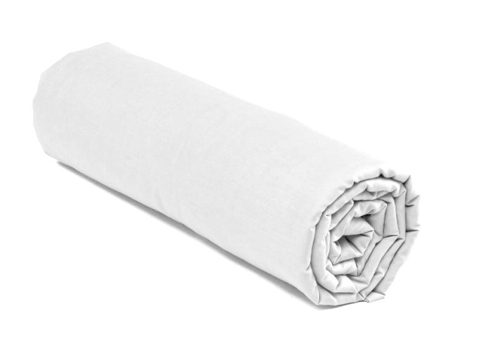 Wit hoeslaken 140x200, 100% katoen en Franse productie