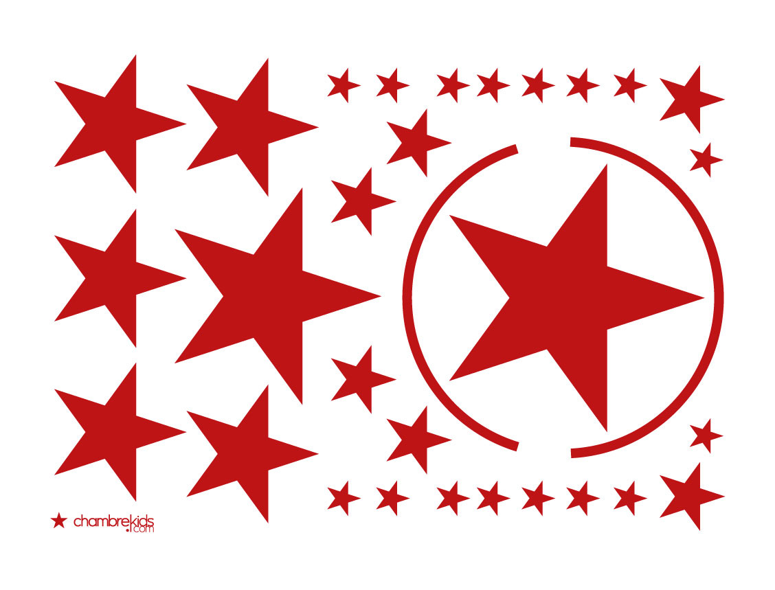 Stickers - Rode sterren stickers