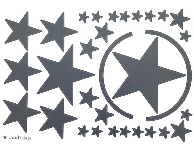 Stickers étoiles Anthracite