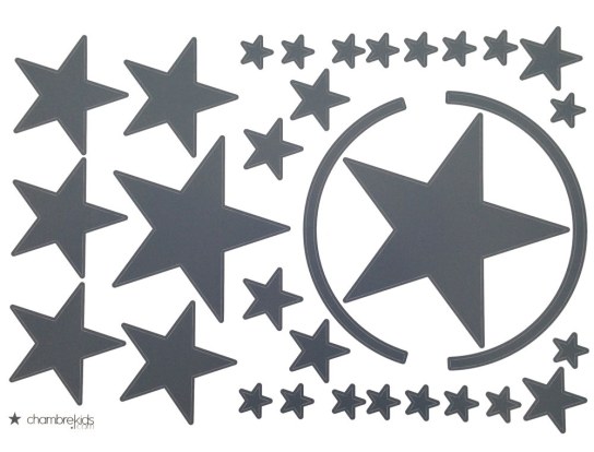 Pegatinas - Pegatinas de estrellas Antracita