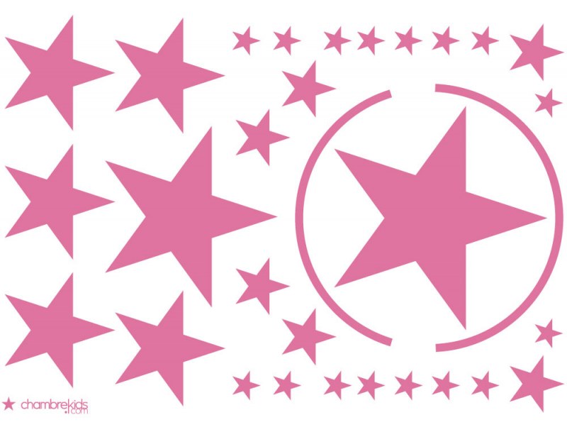 Pegatinas - Pegatinas estrellas Rosa
