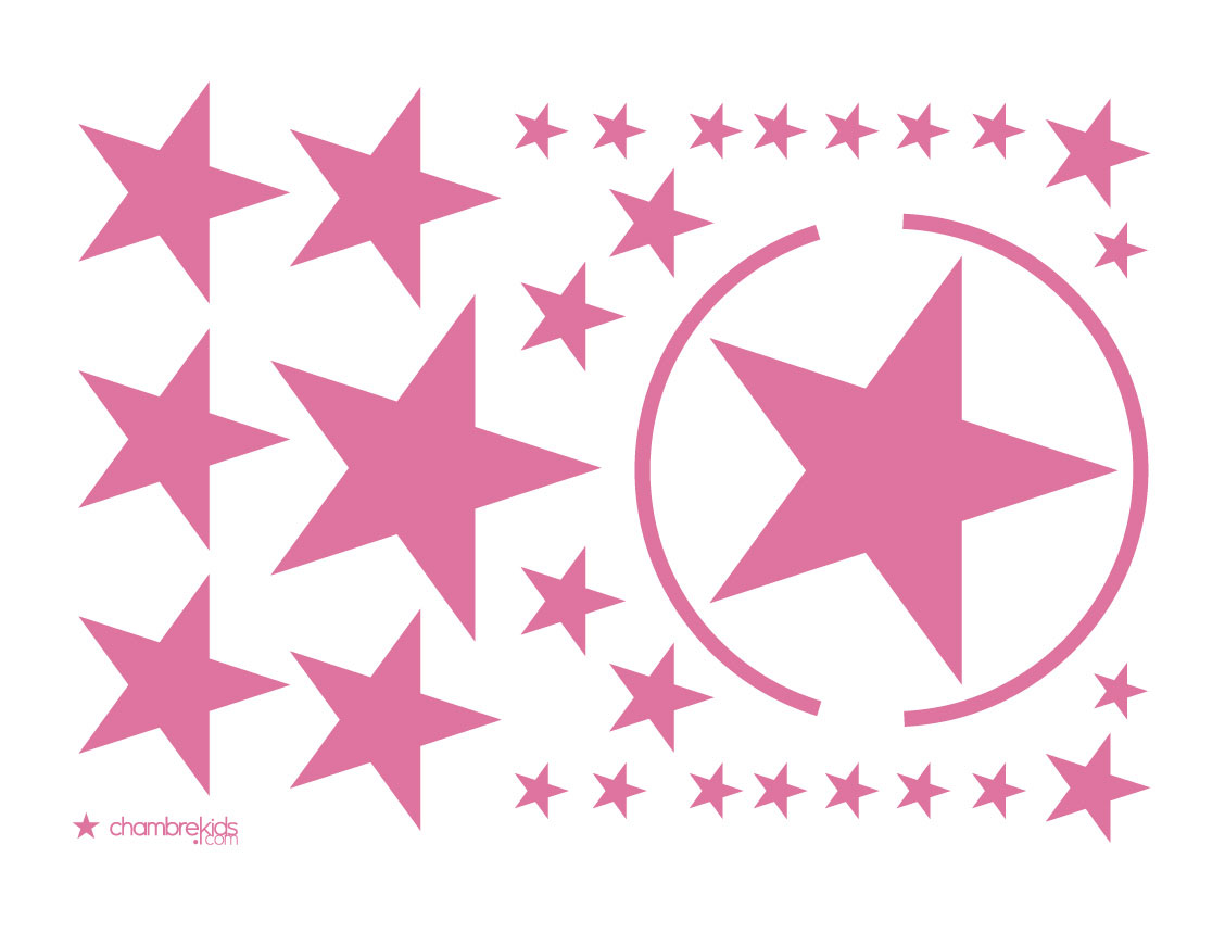 Pegatinas - Pegatinas estrellas Rosa