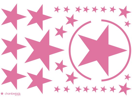 Pegatinas - Pegatinas estrellas Rosa