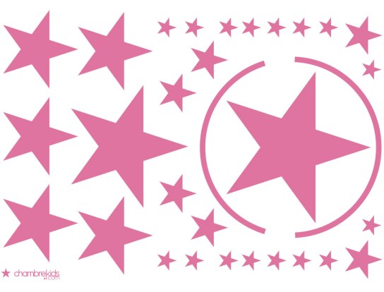 Stickers - Stickers étoiles Rose