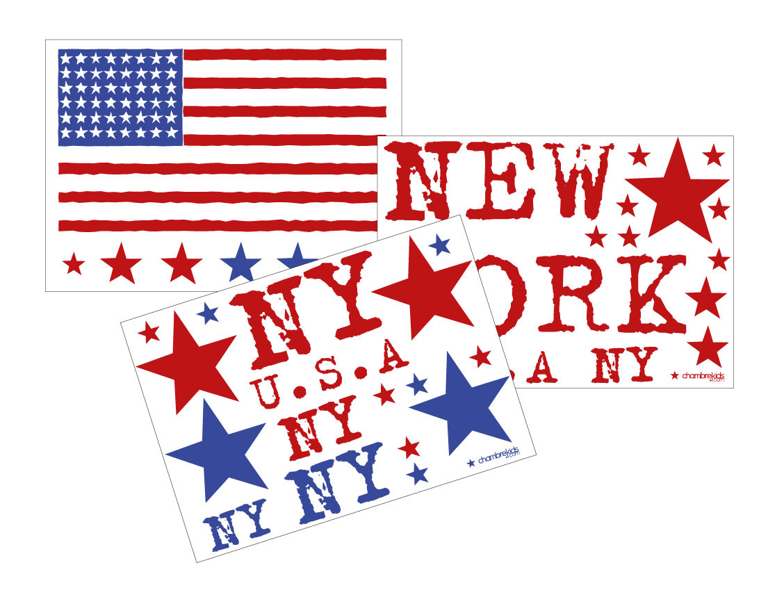 Pegatinas - Pegatinas New York 3 láminas