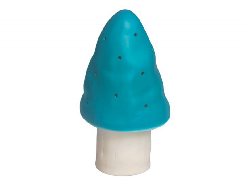 Children's night light - Petrol blue small mushroom night light lamp
