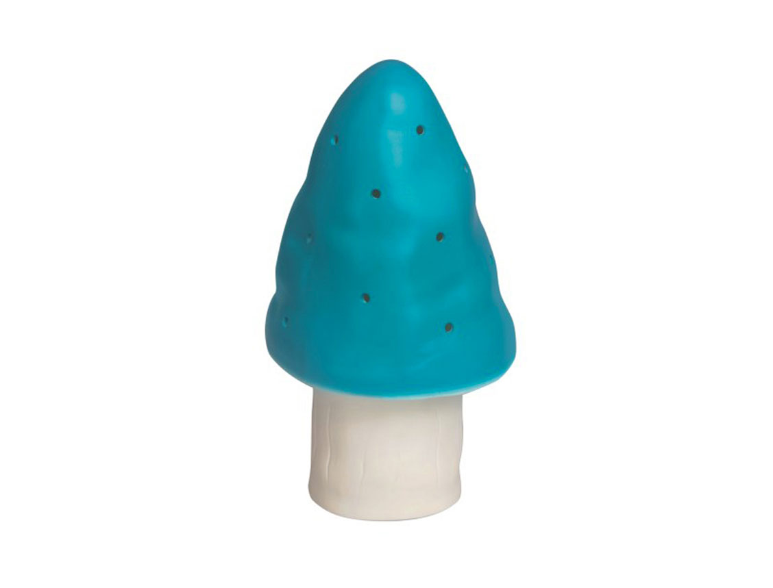 Children's night light - Petrol blue small mushroom night light lamp