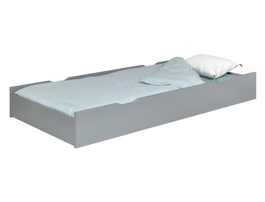 Cajón de la cama infantil Opale Gris Franela 90x200