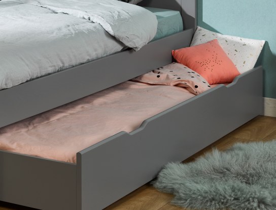 Cajón de la cama infantil Opale Gris Flanela 90x200