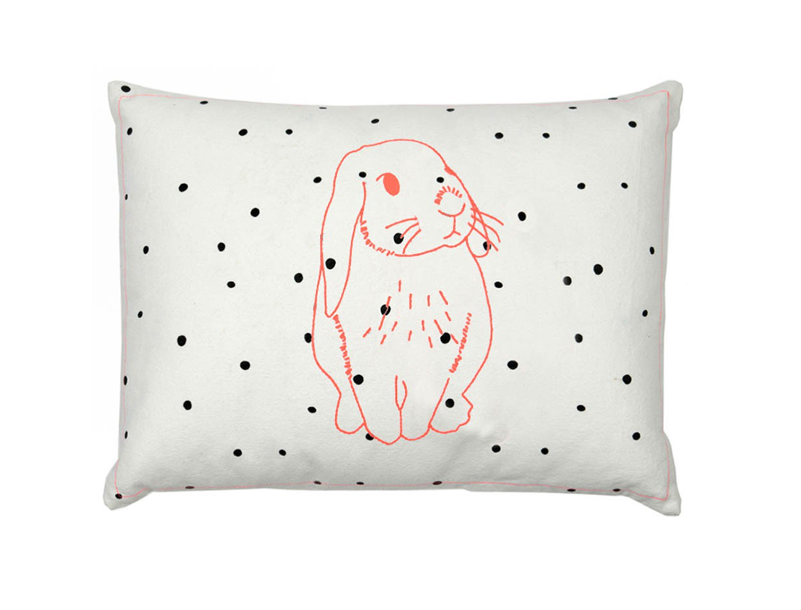 Coussin Lapin Rose