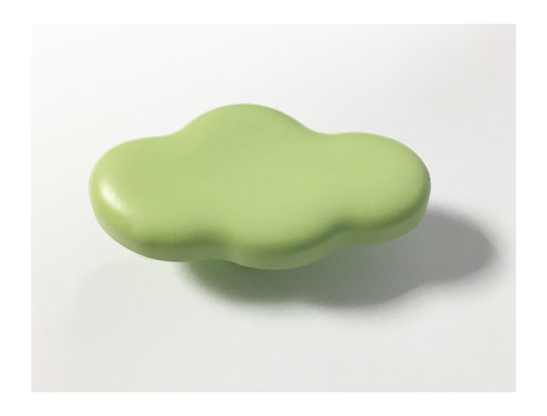 Tirador de mueble verde anís Nube