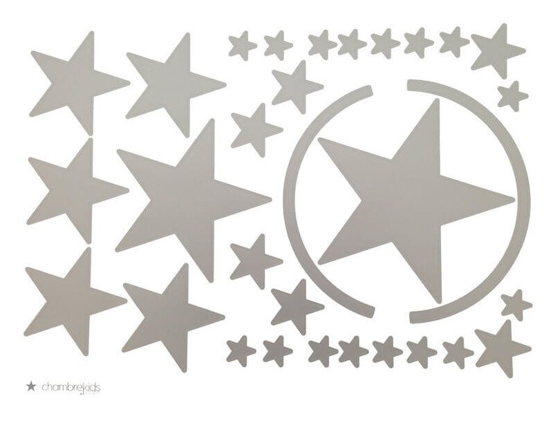 Stickers étoiles Argent