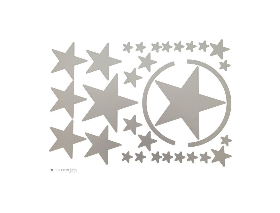 Pegatinas - Pegatinas de estrellas plateadas