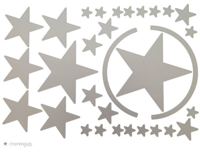 Stickers - Zilveren sterren stickers