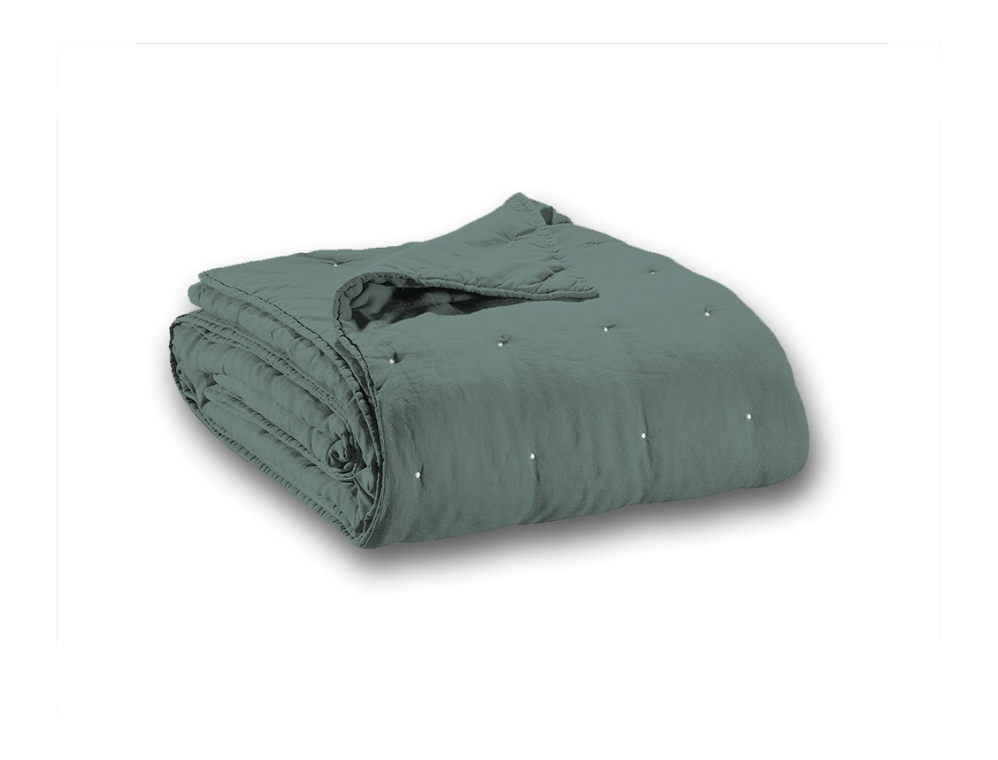 Chemin de lit Zeff 90x240 Vert de Gris Chemin de lit Zeff 90x240 Vert de Gris