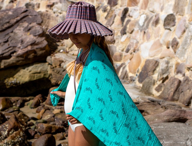 Bianca Green Tiger Large Swaddle Blanket 110x110