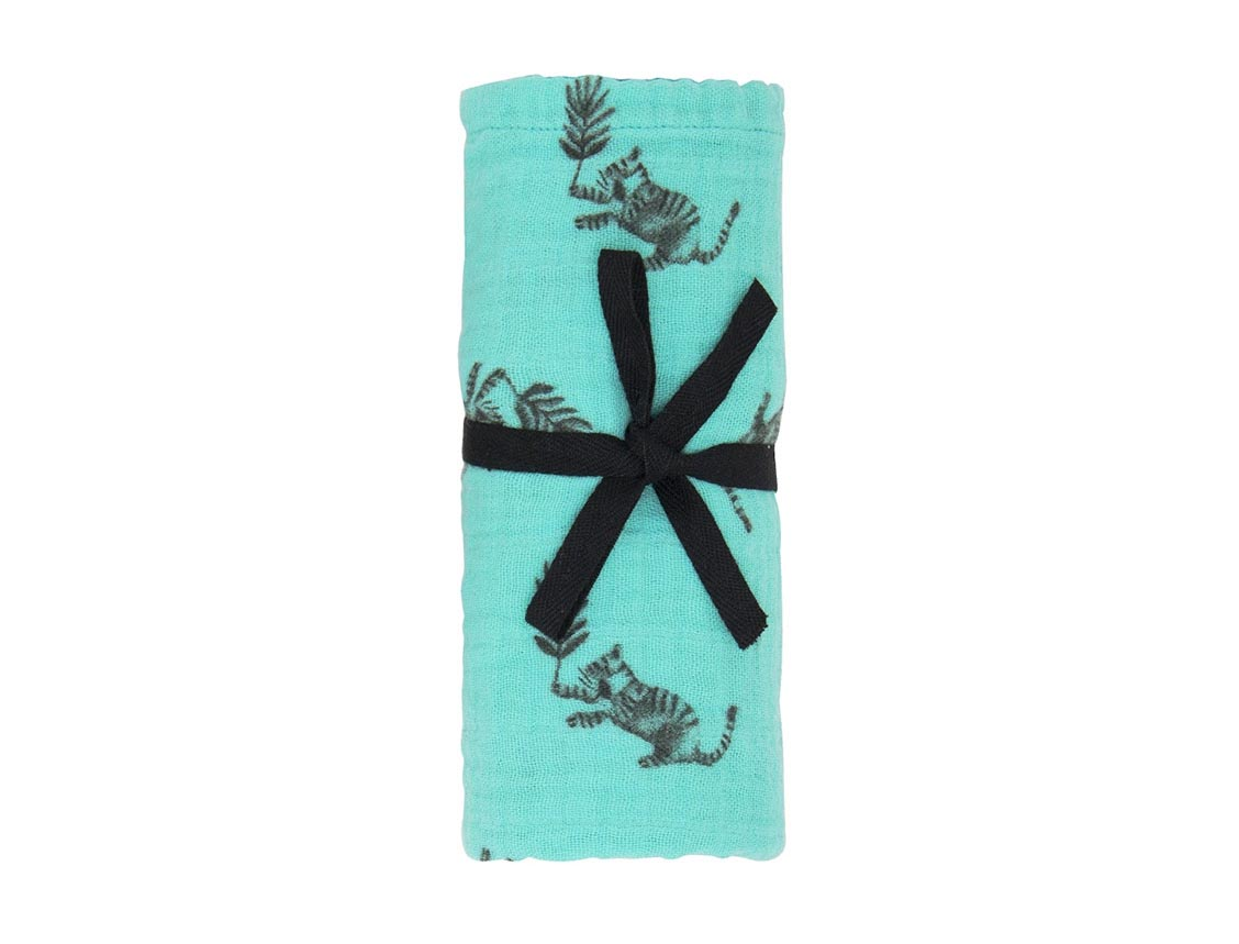 Grande Doudou Bianca Tigre Verde 110x110