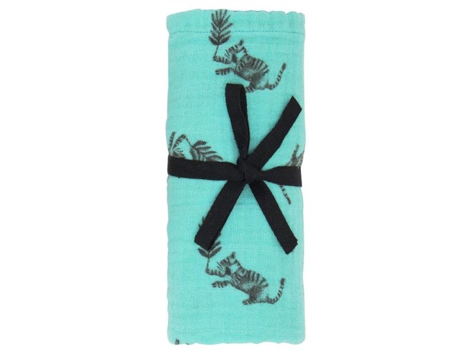 Grande Doudou Bianca Tigre Verde 110x110
