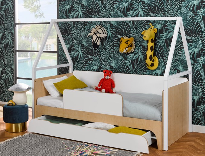 Tiroir de lit Songe 90x190 cm pour le lit cabane Songe. Le lit n'est pas compris avec le tiroir.