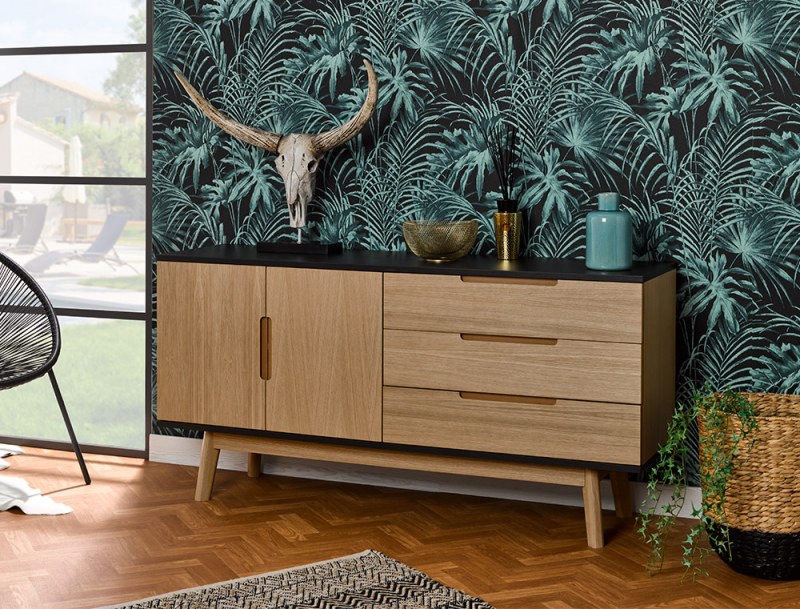 Eden Kommode Natur- und Raucheiche