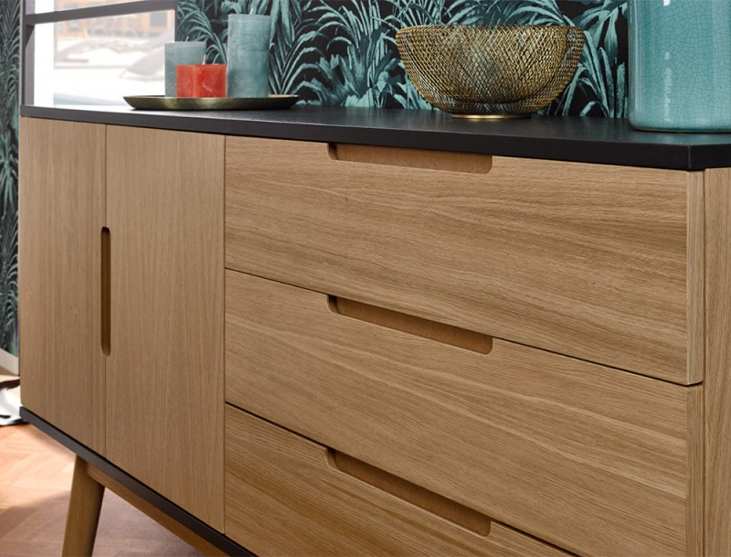 Eden Dresser Natural and Smoked Oak