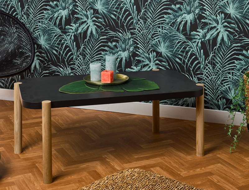 Tavolino Eden in rovere naturale e affumicato
