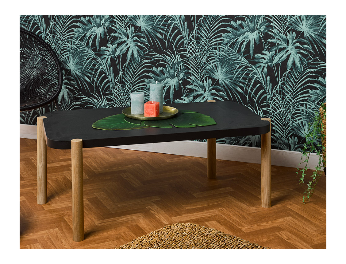 Table basse Eden Chêne naturel et fumé