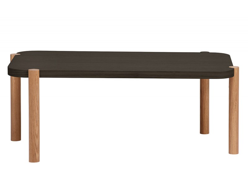 Tavolino Eden in rovere naturale e affumicato