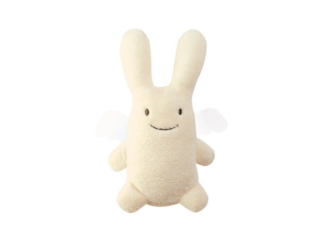 Juegos y juguetes - Sonajero Ángel Conejo Marfil 12 cm