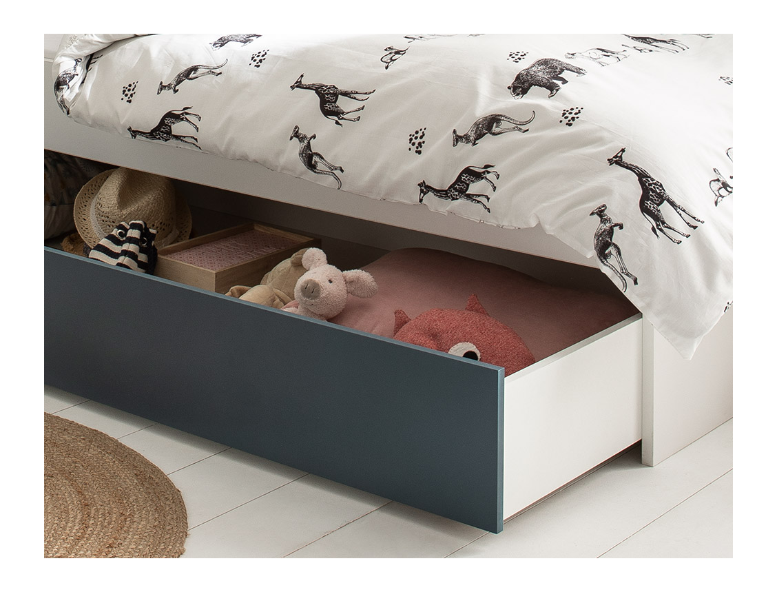 Aufbewahrungsschublade für Opus Bett in Nachtblau Aufbewahrungsschublade für Opus Bett in Nachtblau