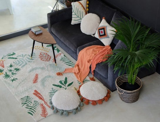 Rond kussen met pompom Green en ontdek de Terracotta op chambrekids.