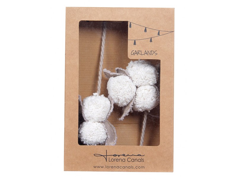Decoratieve slinger met katoenen bloemen