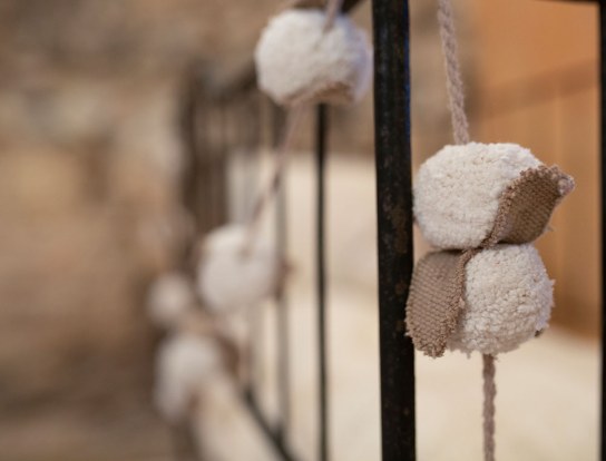 Cotton Flowers Decorative Garland