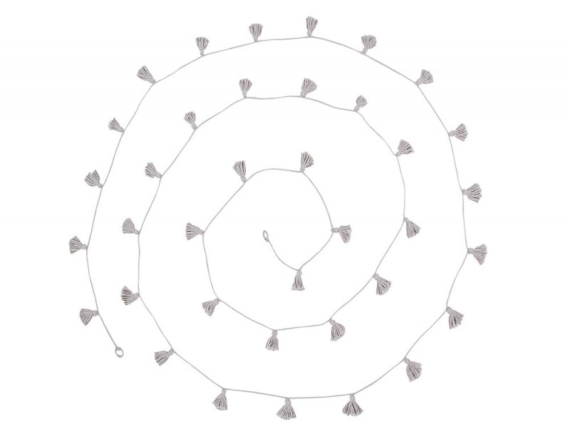 Pretty Gray pom-pom garland