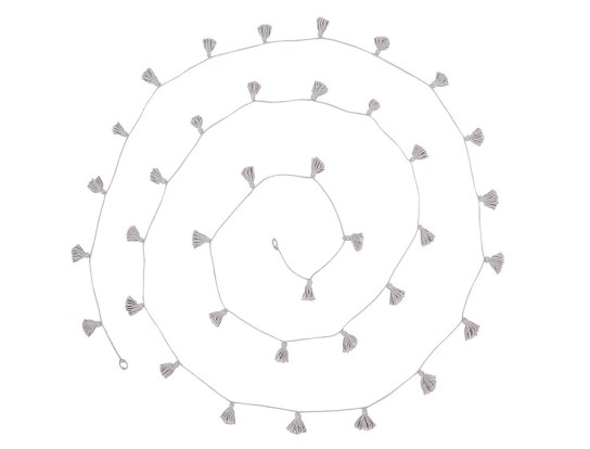 Pretty Gray pom-pom garland