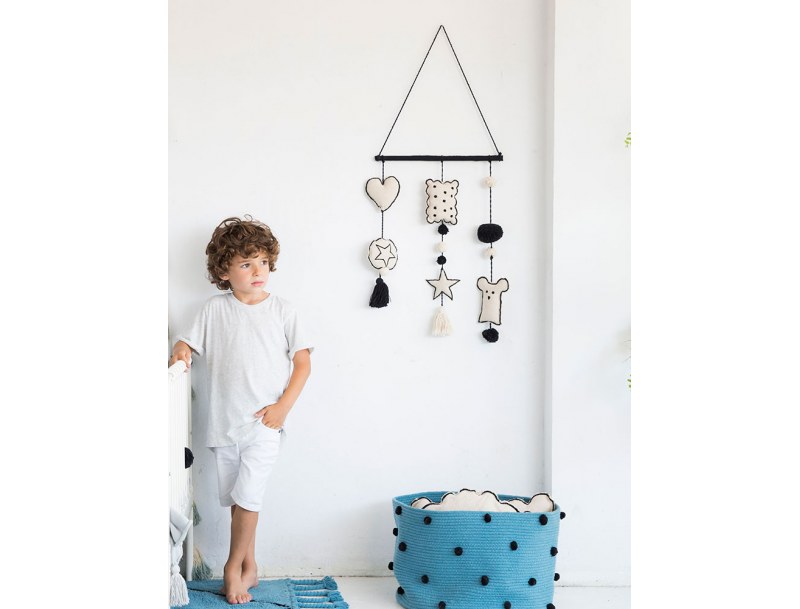 Décoration murale originale pour chambre enfant, 100 % coton.