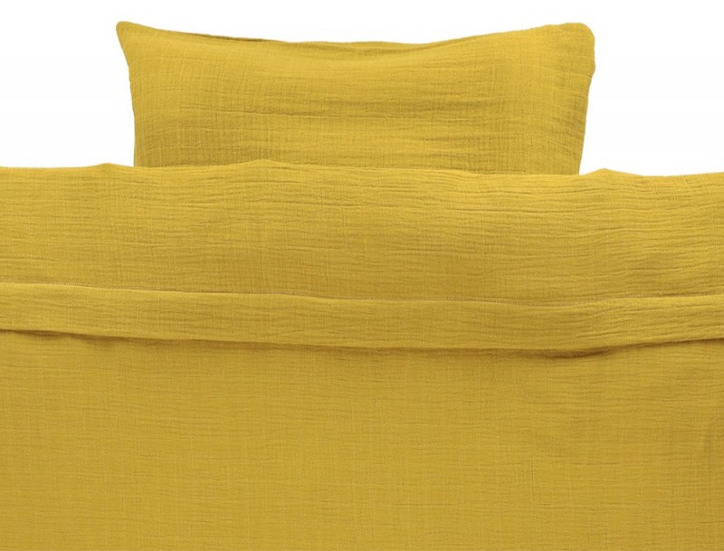 Parure Housse taie Moutarde 100x140