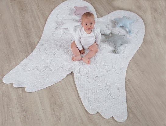 Wasbaar tapijt met engelenvleugels 120x180