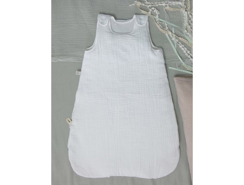 White winter baby sleeping bag 6 to 18 months