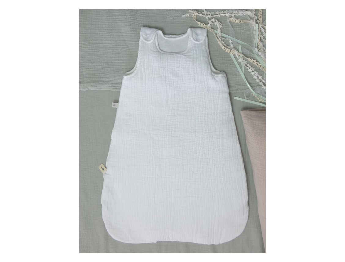 White winter baby sleeping bag 6 to 18 months