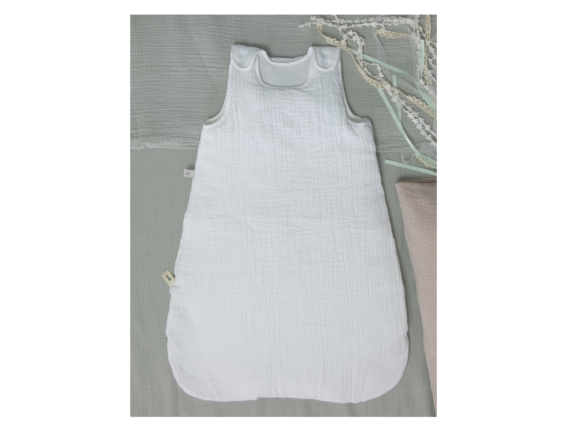 Winterschlafsack für Baby 0 bis 6 Monate Weiß